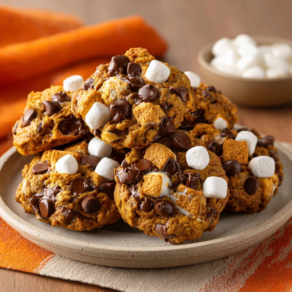 Herfstige Pompoenkoekjes met Chocolade-Marshmallow-Knabbels: Het Geheim voor Hemelse Marshmallows!