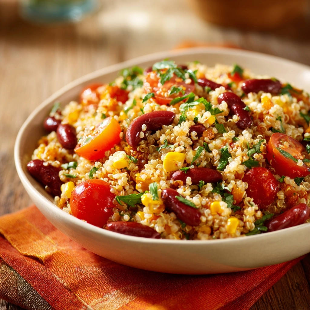 Nooit meer papperig: Jouw ultieme quinoa-salade met bonen en maïs!