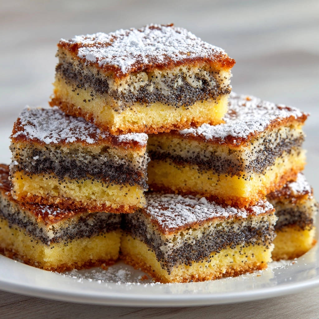 Sappige maanzaadcake van de bakplaat: nooit meer een droge maanzaadlaag!