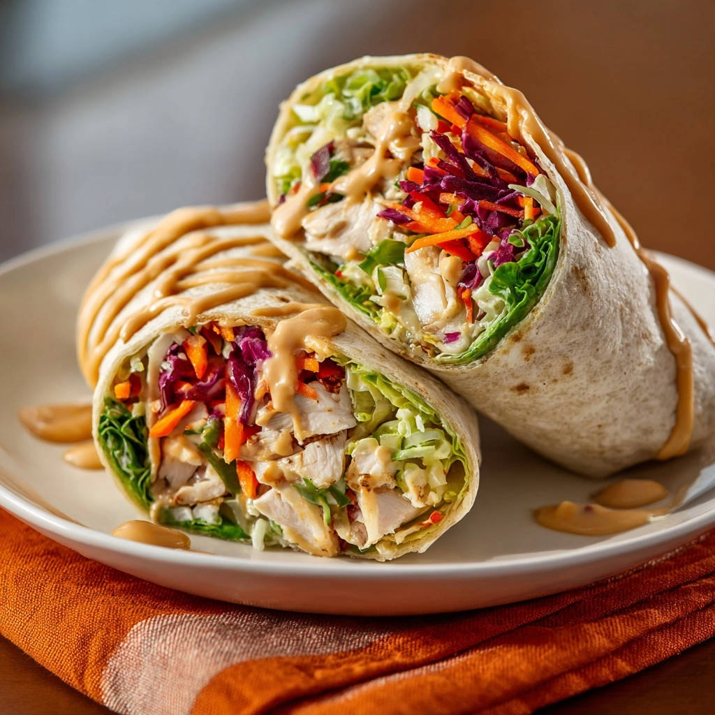 Kleurrijke Aziatische Wrap met Pindakip: Nooit Meer Papperig!