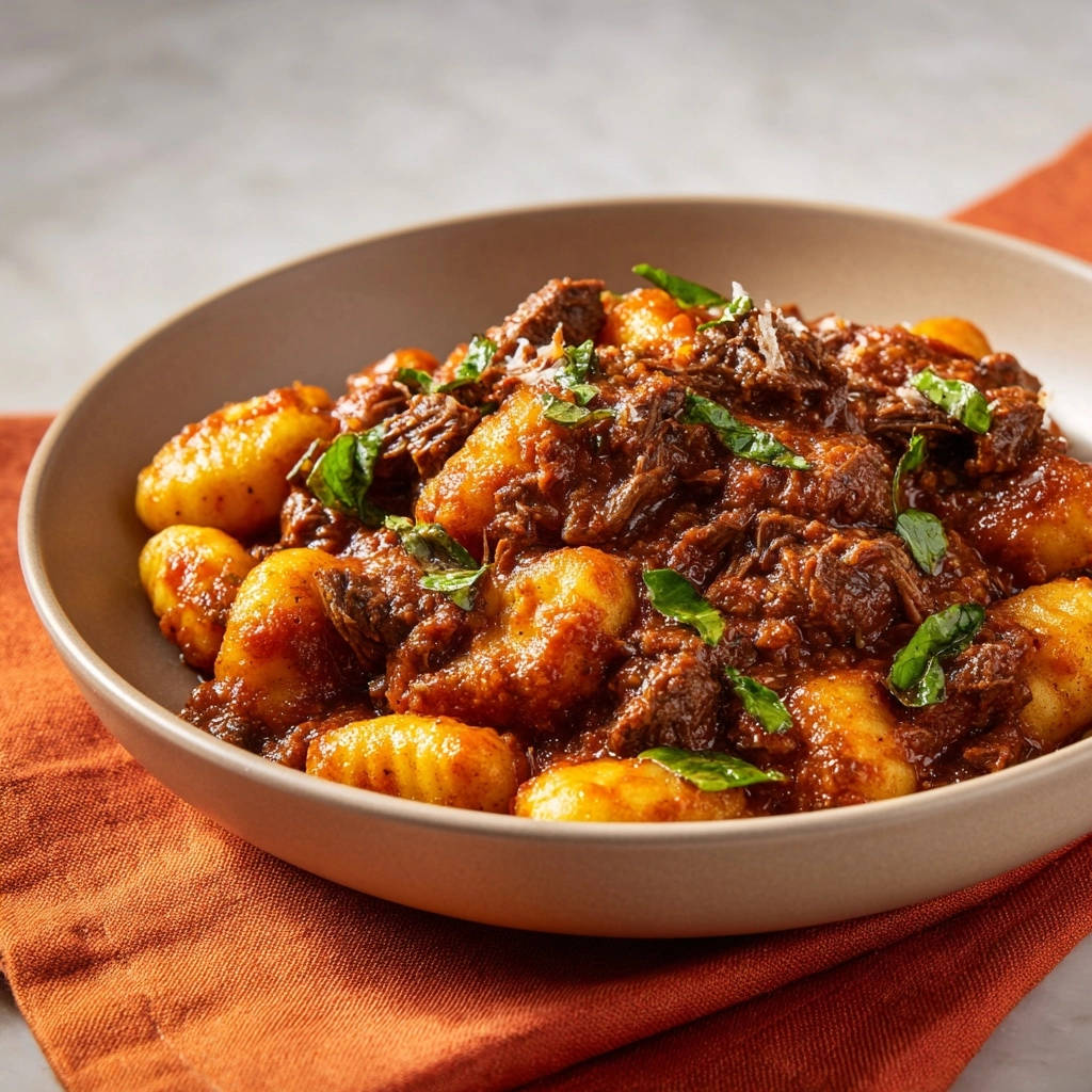 Chique runderstoofpotje op gnocchi: zacht & onweerstaanbaar