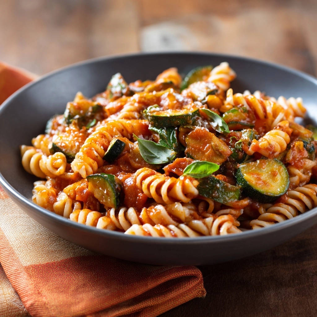 Romige courgette-tomatenfusilli: Het geheim van een smeuïge saus