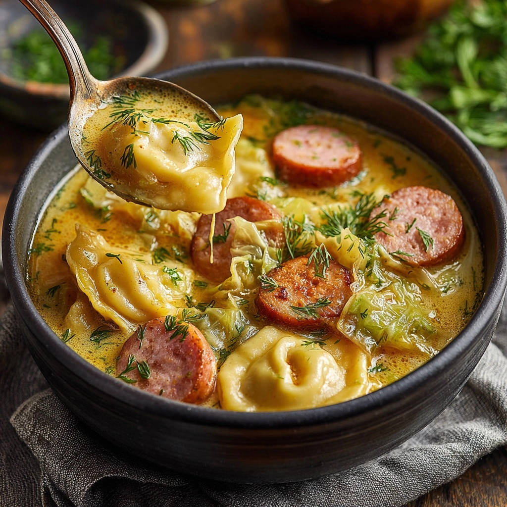 Hartige tortellini-koolsoep: nooit meer draderige happen!