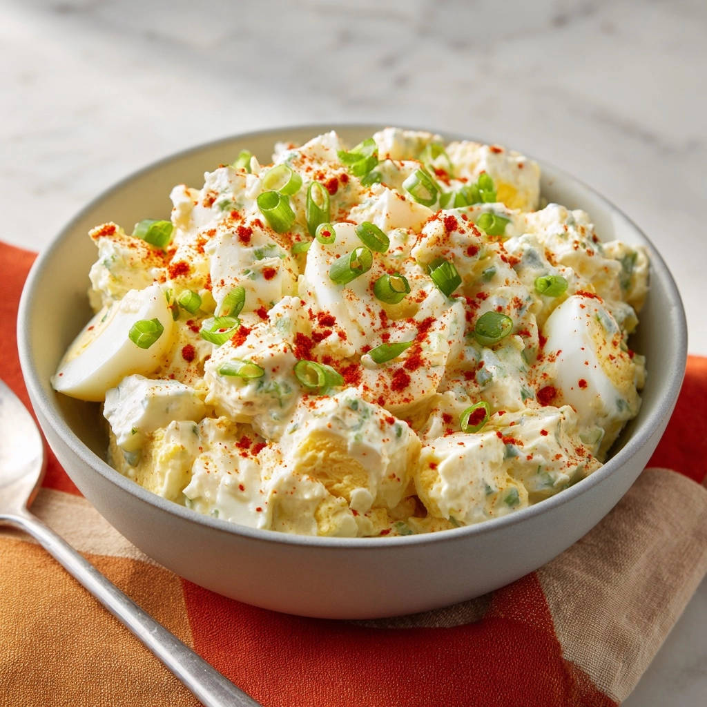 Romige aardappelsalade met ei: luchtig, romig, perfect!