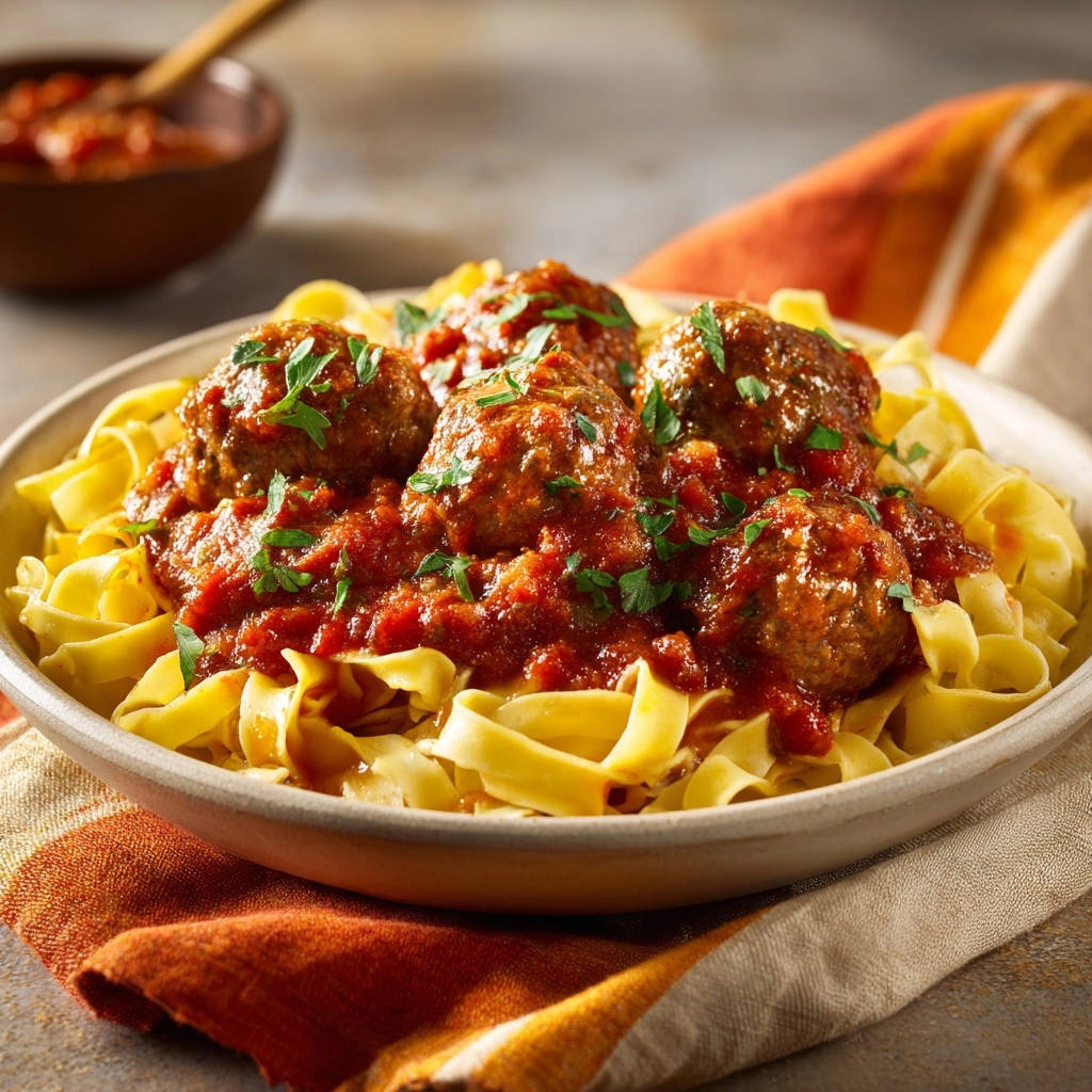 Pasta met gehaktballetjes in tomatensaus: zo blijf je ze sappig!