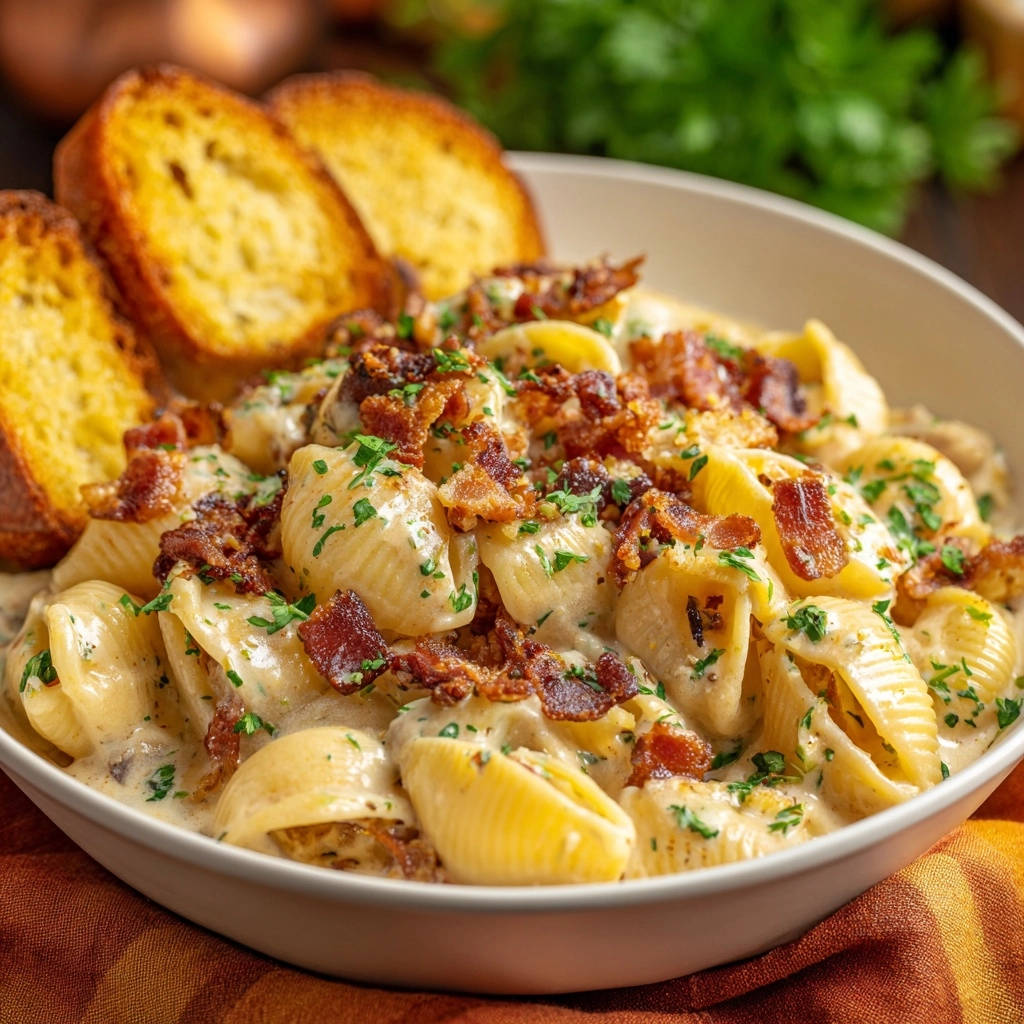 Romige schelpenpasta met spek: zo lukt de saus perfect