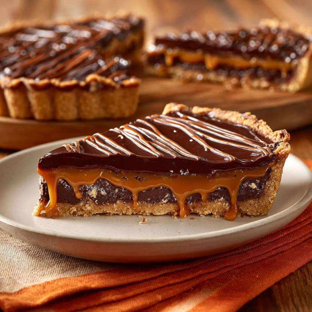 Chocolade-karameltaart: De truc om te voorkomen dat de karamel weglopen