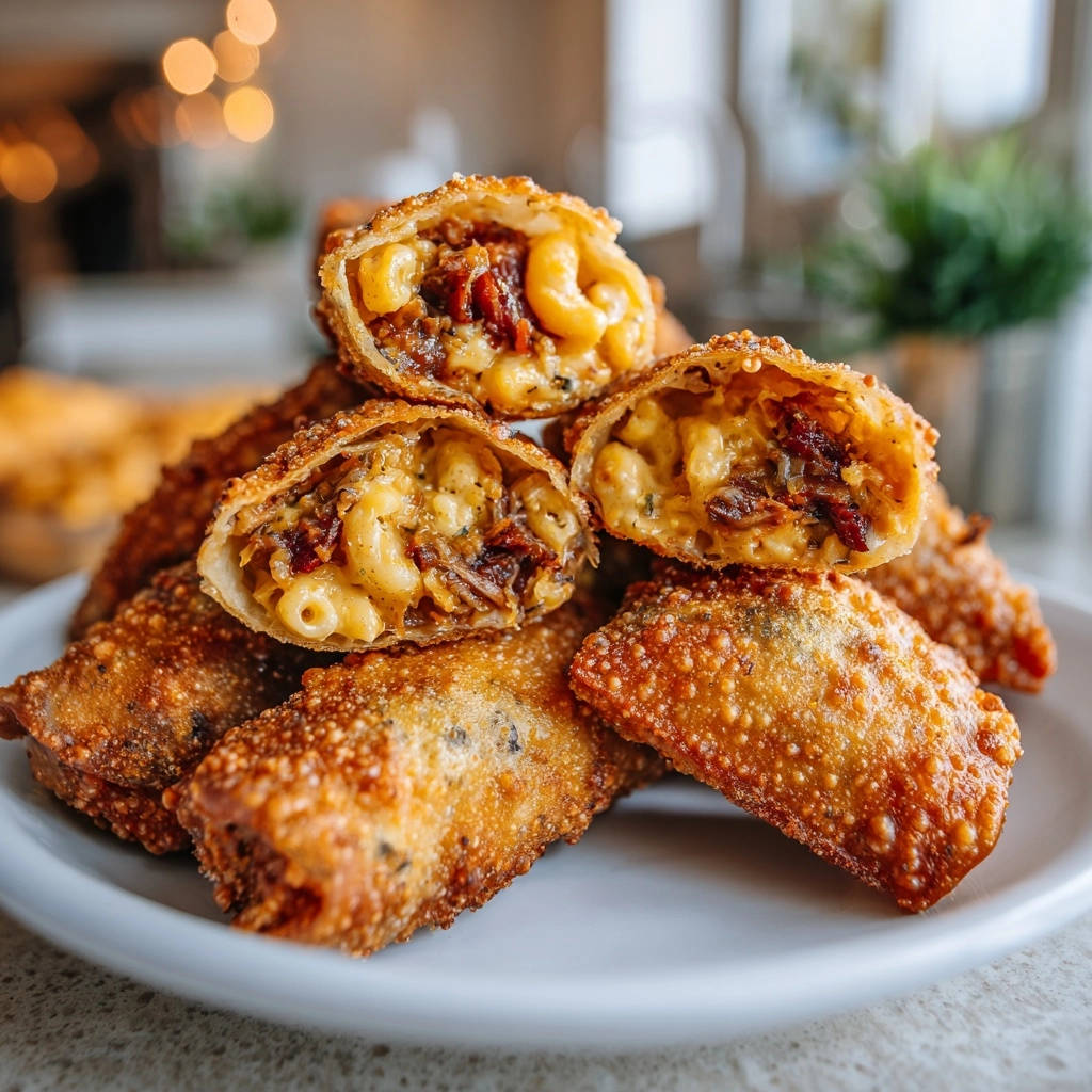 Knapperige Mac & Cheese Rolletjes met Pulled Beef: Het Geheim van Knapperige Perfectie