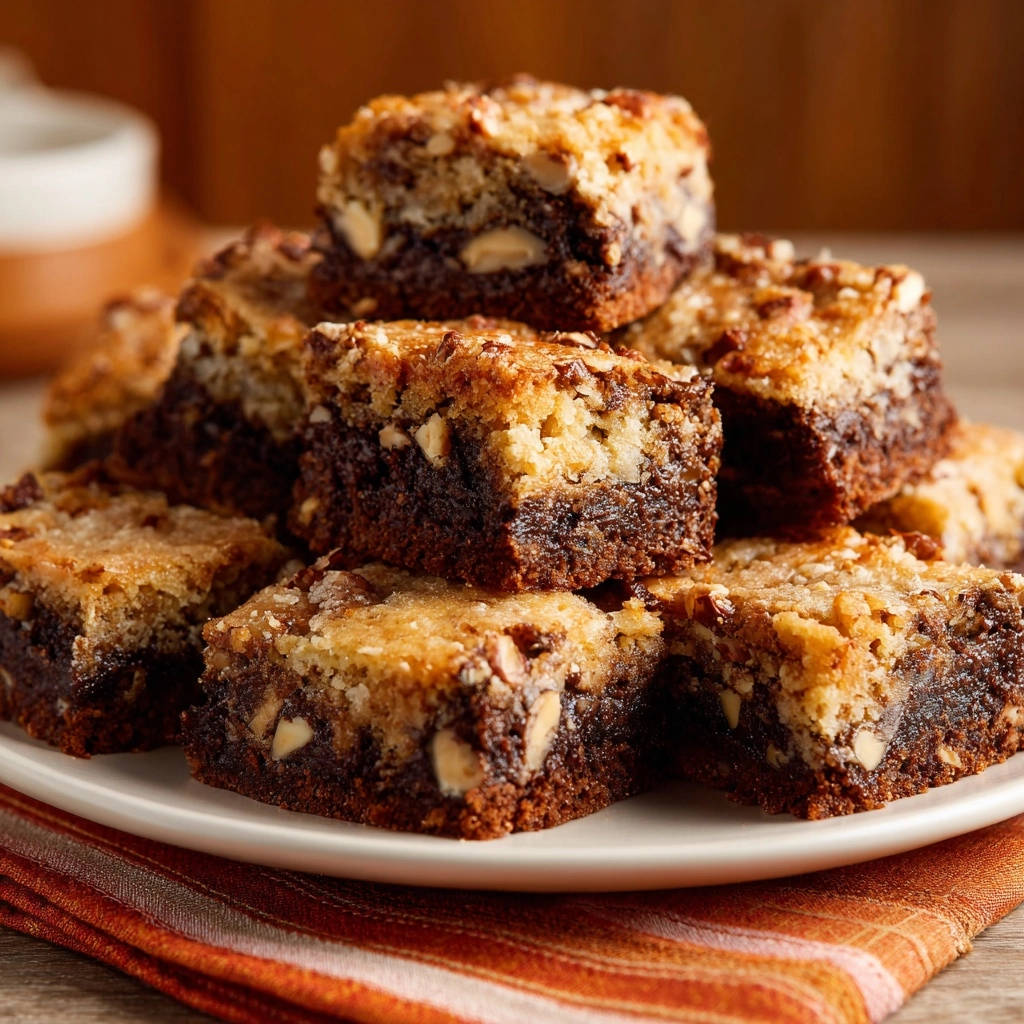 Chocolade-nootlaagreep: hemels smeuïg en perfect snijvast