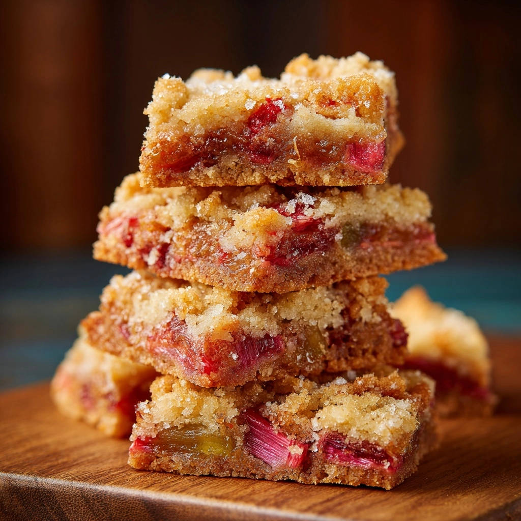 Sappige rabarber-kruimelrepen: nooit meer waterig!