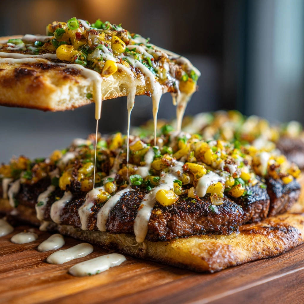 Krosses Steak-Flatbread met Romige Maïs-Salsa: Jouw Knapperige Smulervaring