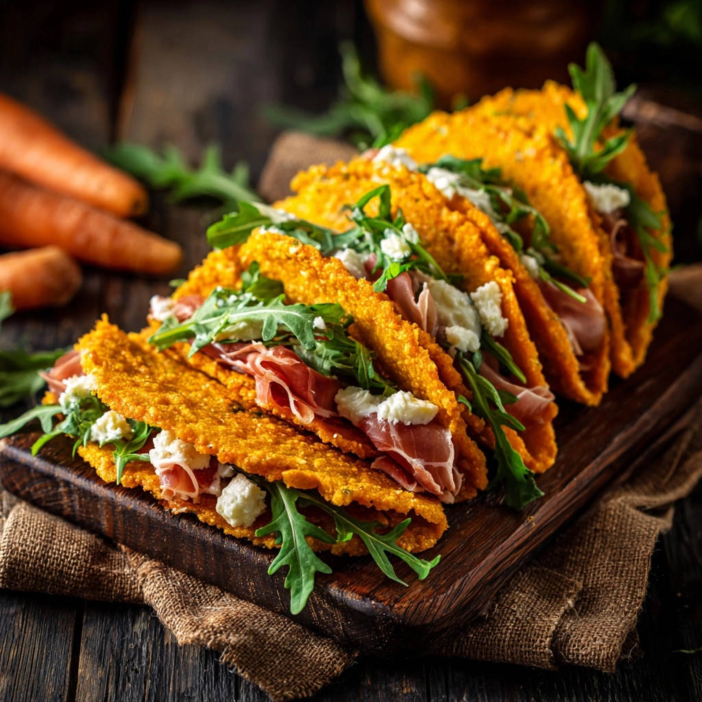 Sappige wortelwraps met ham, rucola en feta: ze scheuren nooit meer!